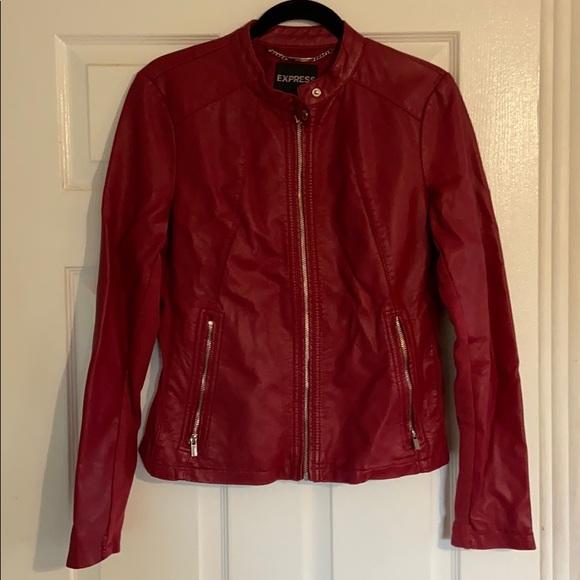 express red leather jacket